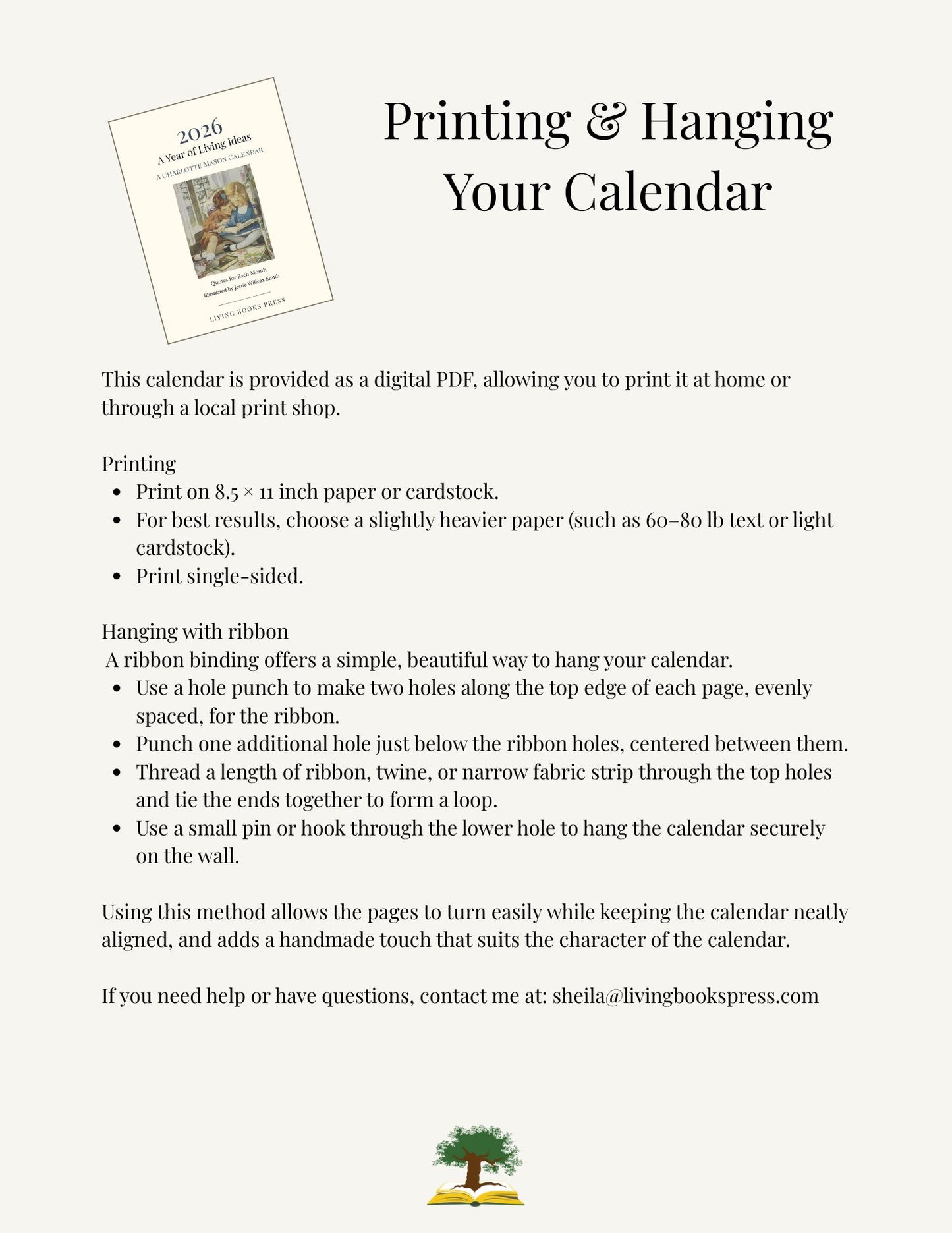 2026 Charlotte Mason Calendar