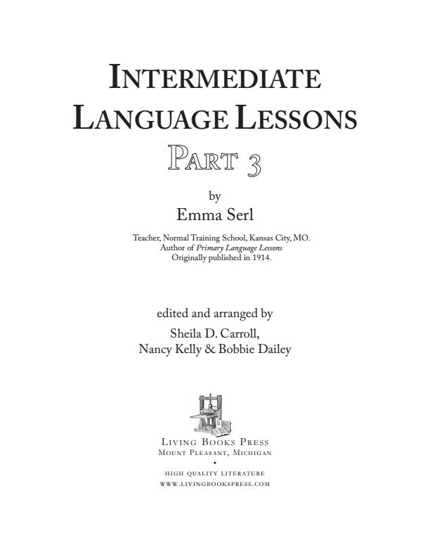 Intermediate Language Lessons-Pt. 3