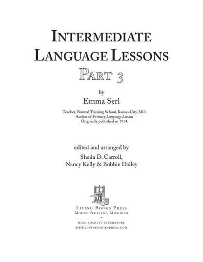 Intermediate Language Lessons-Pt. 3