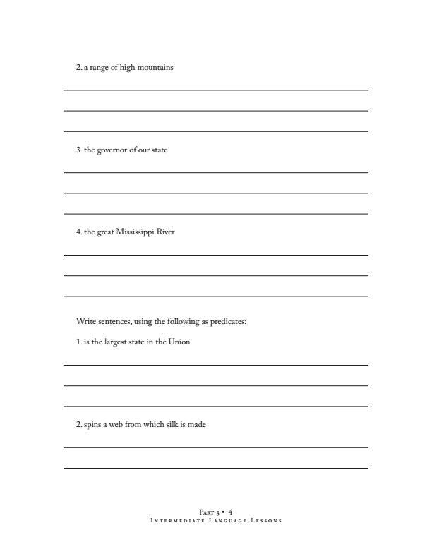 Intermediate Language Lessons-Pt. 3