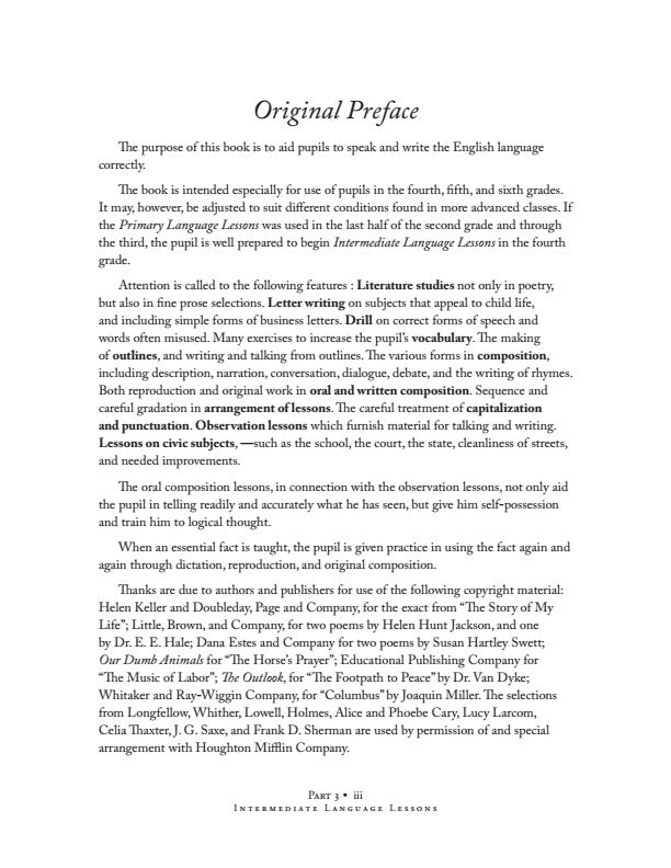 Intermediate Language Lessons-Pt. 3