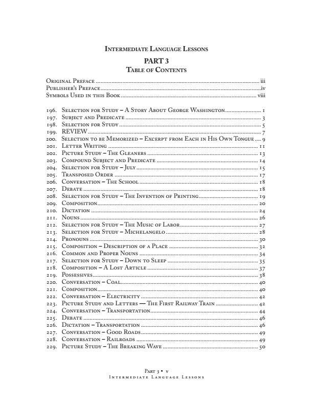 Intermediate Language Lessons-Pt. 3
