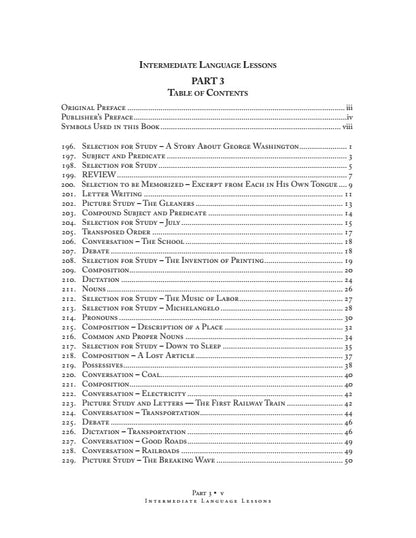 Intermediate Language Lessons-Pt. 3
