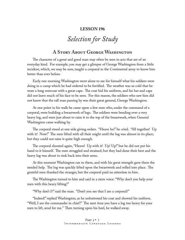 Intermediate Language Lessons-Pt. 3