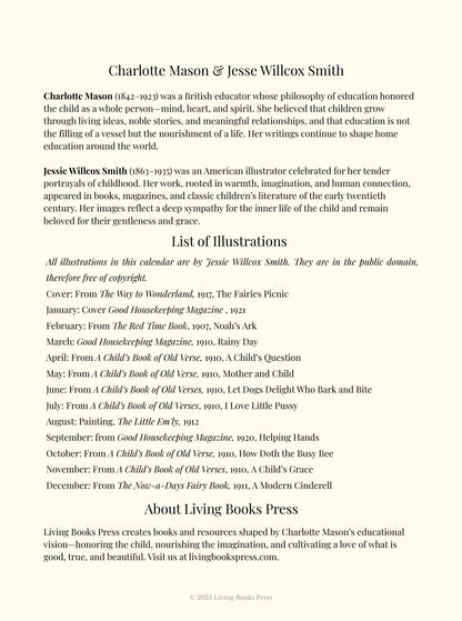 2026 Charlotte Mason Calendar