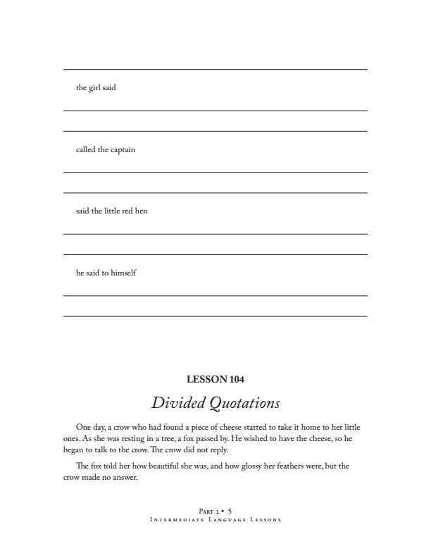 Intermediate Language Lessons-Part 2