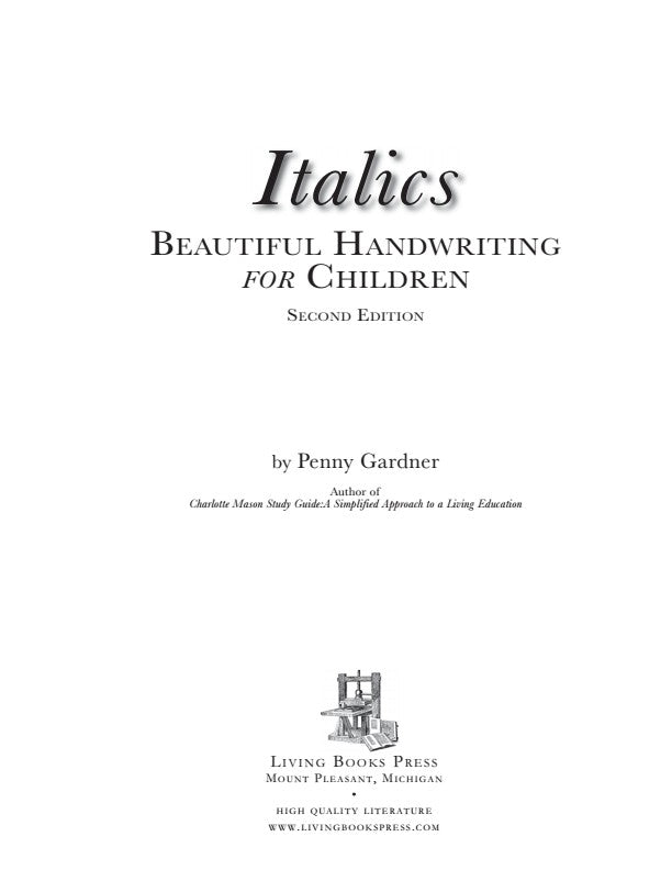 Italics: Beautiful handwriting for children