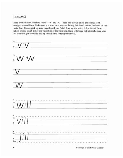Italics: Beautiful handwriting for children