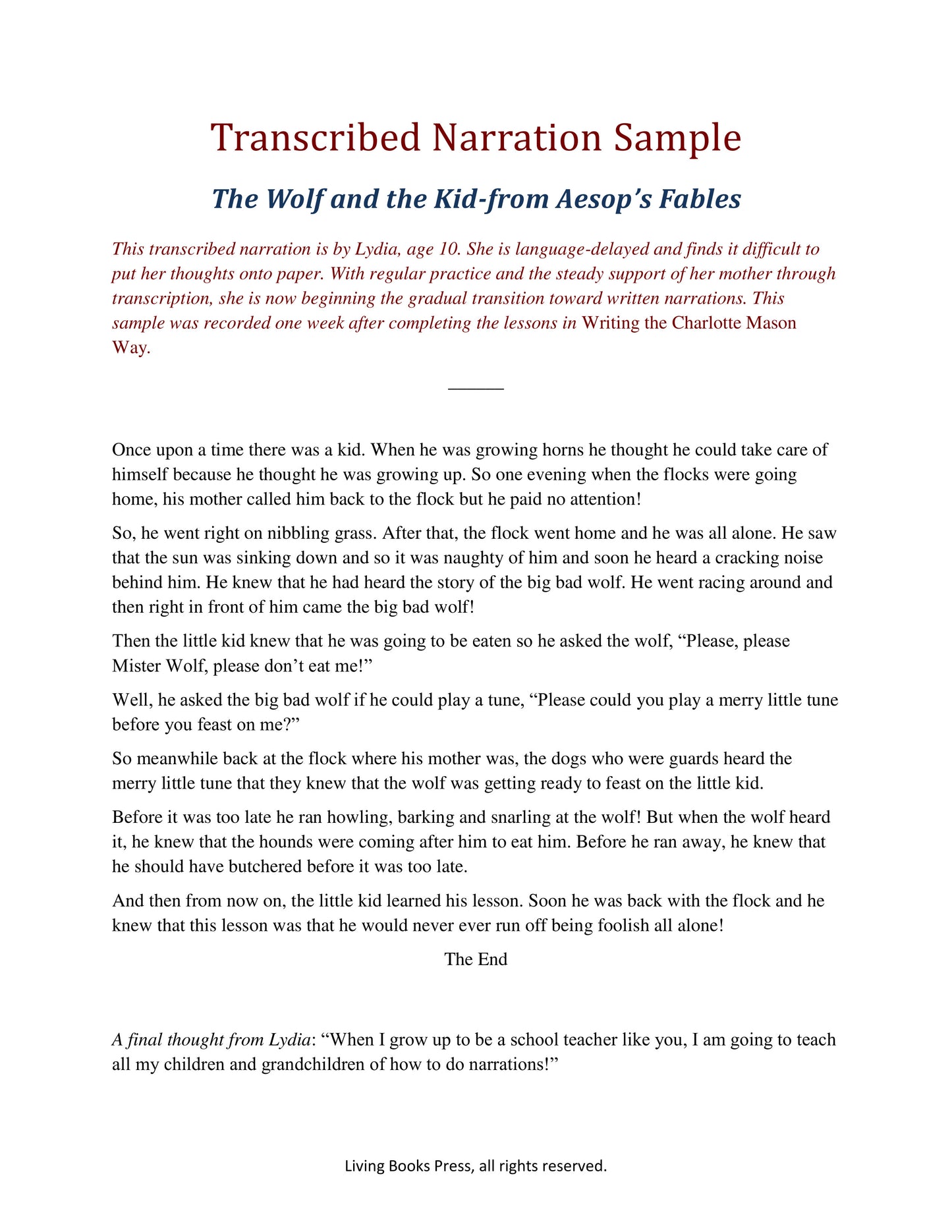 Writing the Charlotte Mason Way