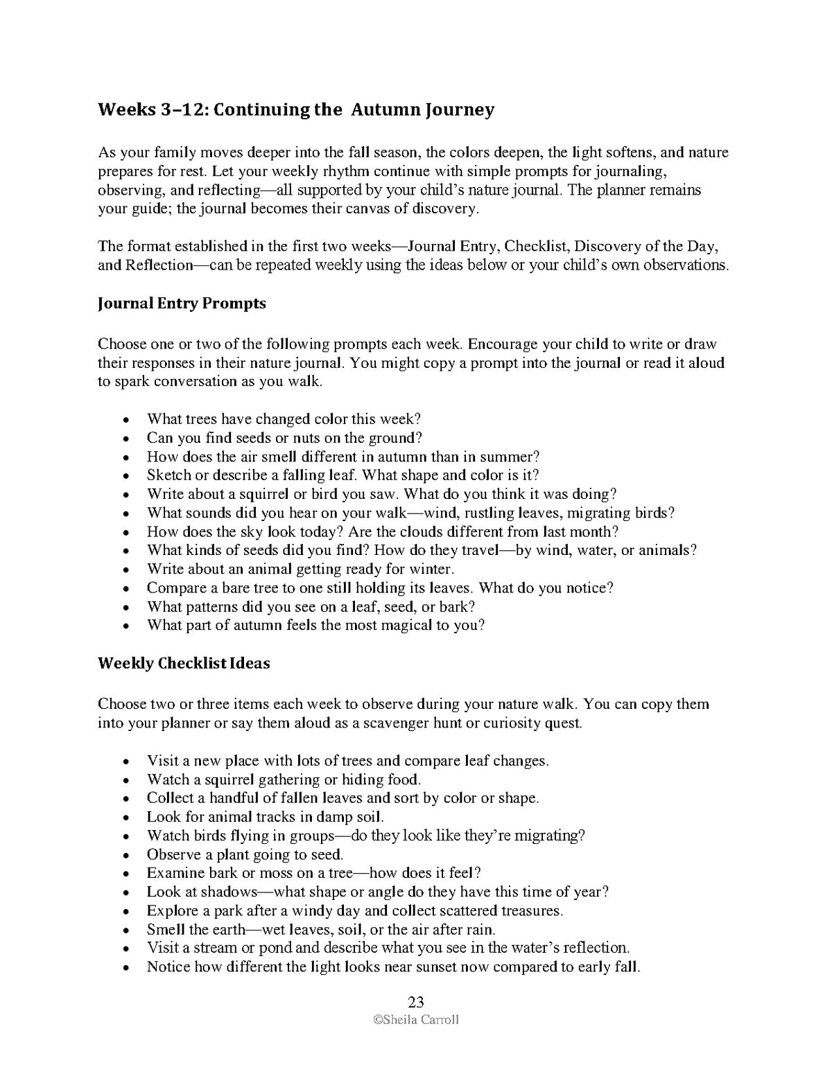 Nature Study Seasonal Planner: Weekly Prompts, Nature Walks, Copy Work & Yearly Plan